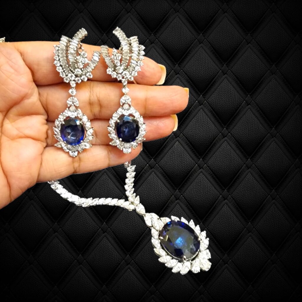 Sapphire Crystal Symphony Necklace