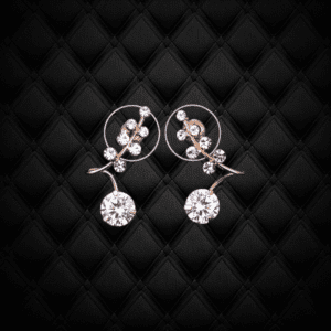 Swirling Solitaire Earring