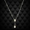Delicate Drop & Emerald Cut Crystal Chain