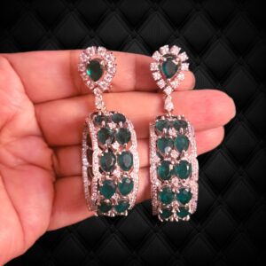 Emerald Statement Hoop Earring