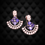 Fan Shape Sapphire Crystal Earring