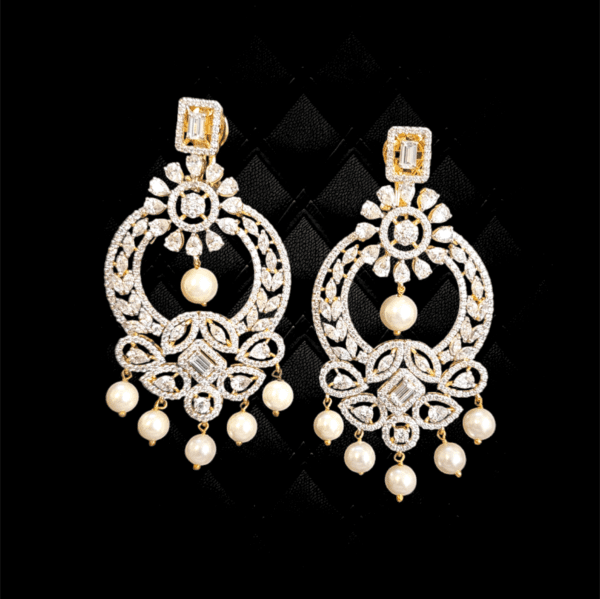 Exotica Crystal Chaand Baali Earring