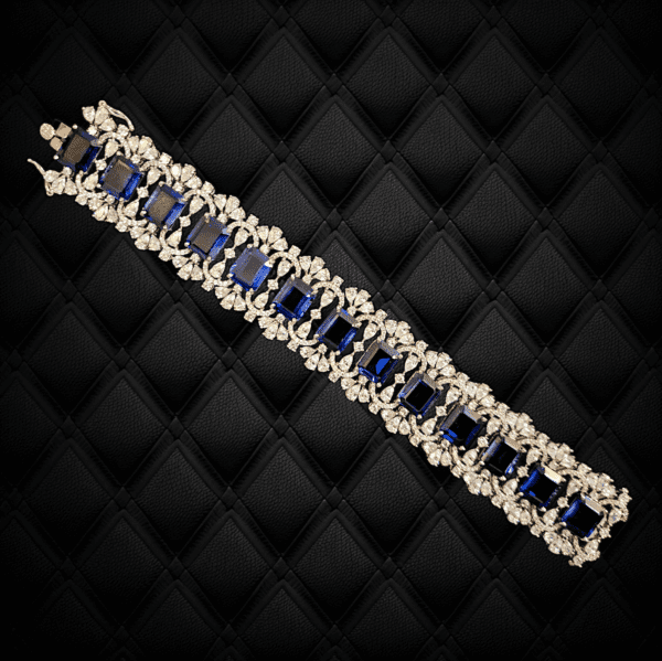 Beautiful Lace Sapphire Crystal Bracelet