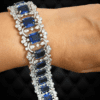 Beautiful Lace Sapphire Crystal Bracelet