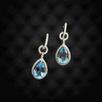 Delicate Blue Topaz Drop Earring