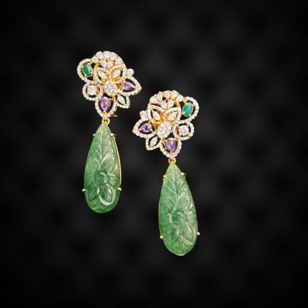 Mandira Emerald Amethyst Earring