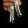 Ruby Crystal Duet Earring