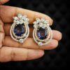 Victorian Sapphire Crystal Stud Earring