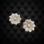 Floral Baguette Beauty Stud Earring