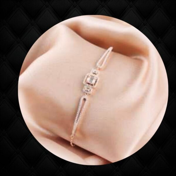 Delicate Emerald Cut Pull Up Bracelet